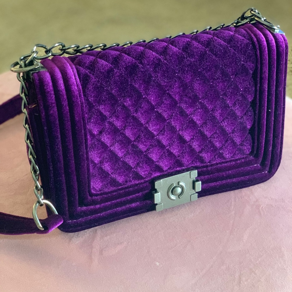 Purple Velvet Purse